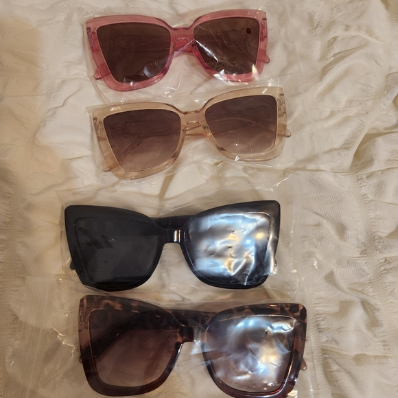 Stylish Women's Sunglasses In Pink, Cream, Black, Leopard Price For 1 Pi… - Picture 1 of 11
